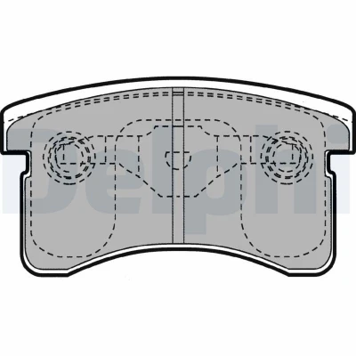 Imagem de DELPHI LP1141 Jogo de pastilhas para travão disco não preparado indicador aviso desgaste com chapa anti ruído sem acessórios