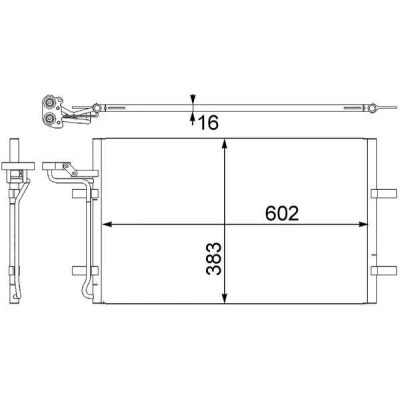 Imagem de MAHLE ORIGINAL AC 410 001S Condensador sem secador 602 VOLVO: C30, S40 II, V50