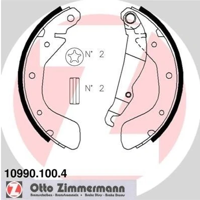 Imagem de ZIMMERMANN 10990.100.4 Maxilas de Travão 200 29 A imagem corresponde ao volume fornecimento, com alavanca OPEL: Corsa C Hatchback