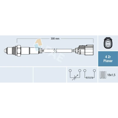 Imagem de FAE 77782 Sonda lambda FORD: FIESTA 6