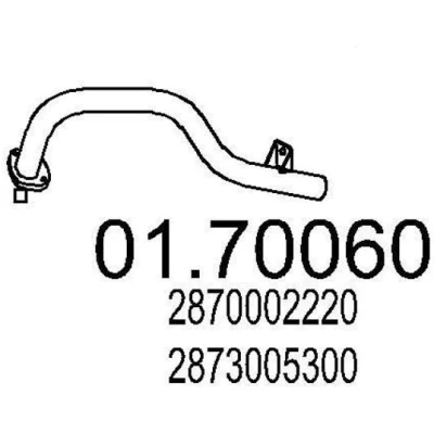 Imagem de MTS 01.70060 Tubo de escape 500 traseira para a panela