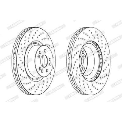 Imagem de FERODO PREMIER Coat+ disc DDF1586C 1 Disco de travão 360 32 5 ventilado revestido sem parafusos MERCEDES BENZ: Classe S Sedan, Coupe