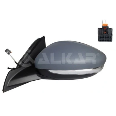 Imagem de Espelho retrovisor Alkar 6129312 esquerda com subcapa ajuste: por cabo de aço, convexo