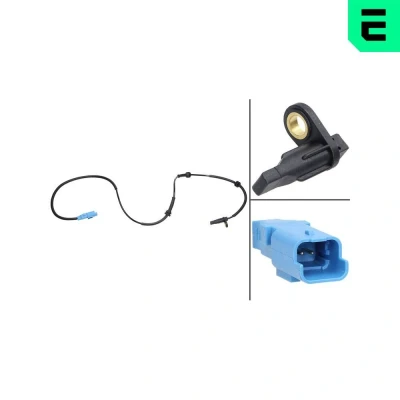 Imagem de OPTIMAL 06 S129 Sensor de ABS Eixo dianteiro, lado direito activo 1060 CITROËN: C2 Hatchback