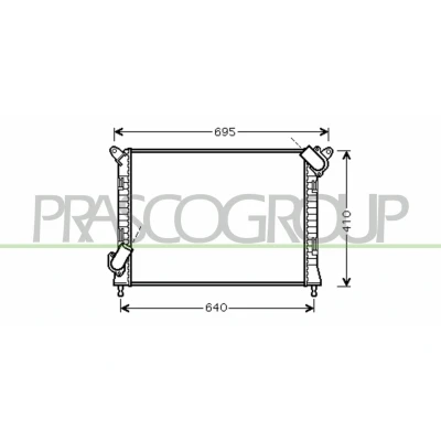 Imagem de PRASCO MN304R004 Radiador, arrefecimento do motor Alumínio 578 408 24 Aletas de refrigeração soldadas MINI: Hatchback