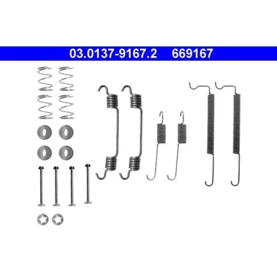 Imagem de ATE 03.0137 9167.2 Kit de acessórios, maxilas do travão OPEL: Astra F CC, G Corsa С Van