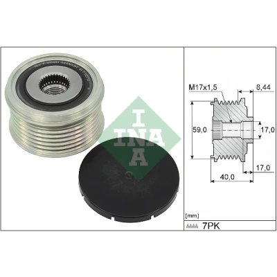 Imagem de INA 535 0331 10 Polia Roda Livre do Alternador Ferramenta especial necessária para a montagem