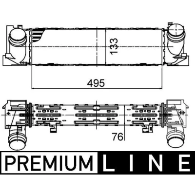 Imagem de MAHLE ORIGINAL CI 393 000P Intercooler BMW: 3 Sedan, 1 Hatchback, Hatchback