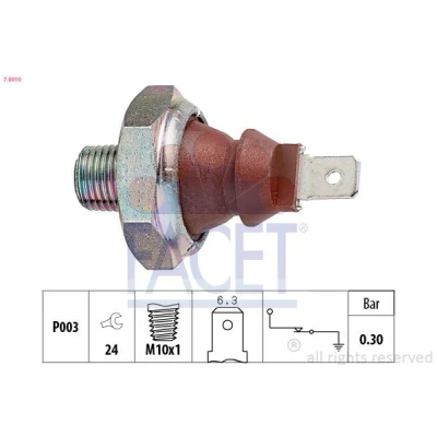 Imagem de FACET 7.0010 Sensor Pressão do Óleo M10x1 0,3bar Made in Italy OE Equivalent