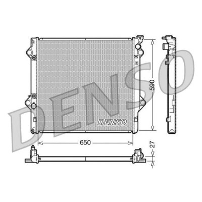 Imagem de DENSO DRM50047 Radiador, arrefecimento do motor Alumínio 650 590 27