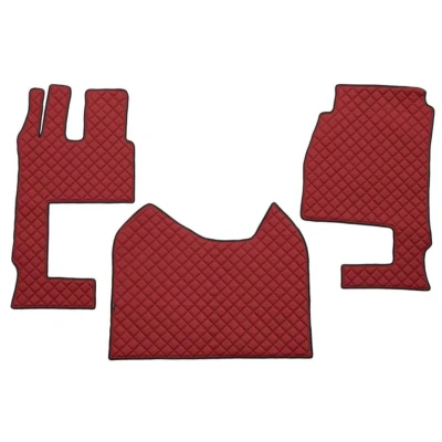 Imagem de F CORE FL04 RED Conjunto de tapete chão Couro artificial à frente 3 Vermelho