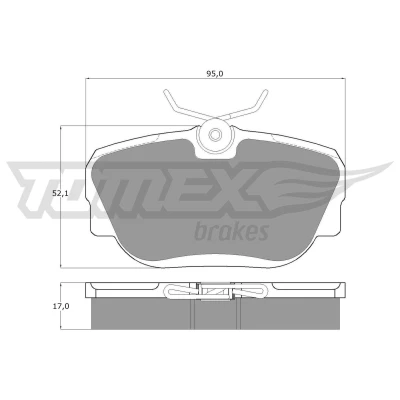 Imagem de TOMEX brakes TX 12 20 Jogo de pastilhas para travão disco Eixo dianteiro preparado indicador aviso desgaste BMW: 3 Sedan, Cabrio