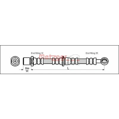 Imagem de METZGER 4110200 Mangueira de Travão 503 M10 x 1