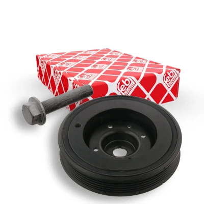 Imagem de FEBI BILSTEIN 33568 Polia da cambota 6PK 143mm 5 com parafuso, para BMTS Turbo NEW AUDI: Q5, A4 B8 Sedan, VOLKSWAGEN: Amarok Pick up