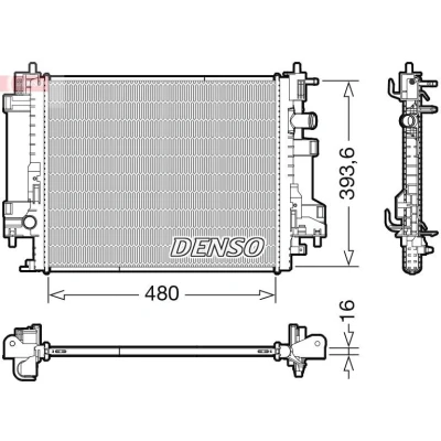 Imagem de DENSO DRM23117 Radiador, arrefecimento do motor 480 410 16