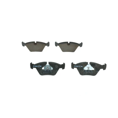 Imagem de BOSCH 0 986 424 351 Jogo de pastilhas para travão disco Baixo teor metálico com grampo do êmbolo AUDI: 100 C3 Sedan