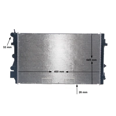 Imagem de MAHLE ORIGINAL CR 1559 000S Radiador, arrefecimento do motor 650mm 398mm 26mm Aletas de refrigeração soldadas VOLKSWAGEN: Polo V Hatchback