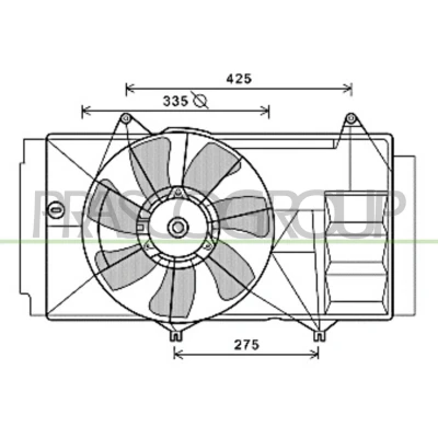 Imagem de PRASCO TY324F003 Ventilador de Radiador 335 TOYOTA: Yaris I Hatchback