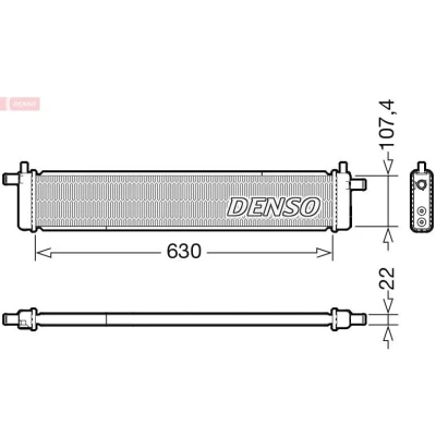 Imagem de DENSO DRM51013 Radiador, arrefecimento do motor 630 121 22