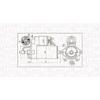 Imagem de MAGNETI MARELLI 063720984010 Motor de arranque 12 2 9 BMW: X5, 3 Sedan, 5 Touring