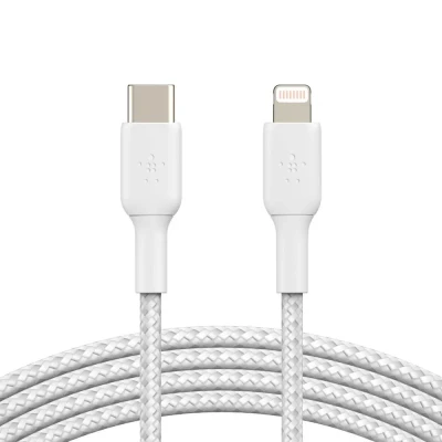 Imagem de Belkin Boost Charge Lightning USB C Cabo Braided 2 Metros Branco