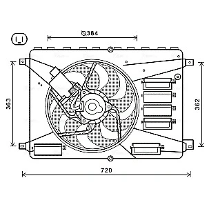 Imagem de PRASCO FD7556 Ventilador de Radiador 384 FORD: MONDEO 4 Turnier, 4, Galaxy Mk2 MPV