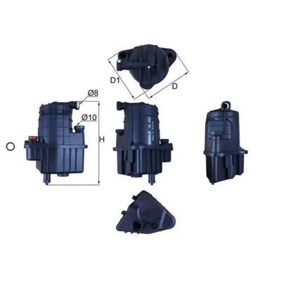 Imagem de MAHLE ORIGINAL KL 832D Filtro de Combustível dos tubos RENAULT: Clio 3, 2, III Grandtour