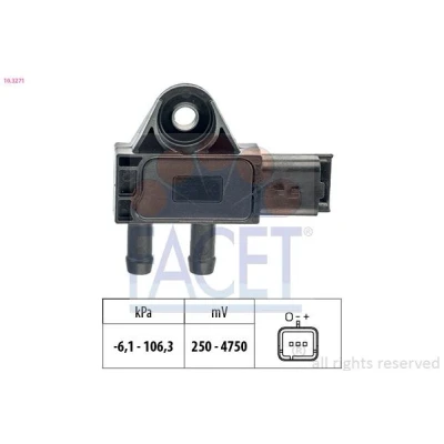 Imagem de FACET 10.3271 Sensor Made in Italy OE Equivalent CITROËN: C4 Picasso 2, C5 3, DS4 Hatchback, MINI: Clubman, PEUGEOT: 607 Sedan