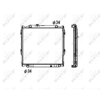 Imagem de NRF 53708 Radiador, arrefecimento do motor Alumínio 638 575 25 Aletas de refrigeração soldadas TOYOTA: Land Cruiser Prado 90