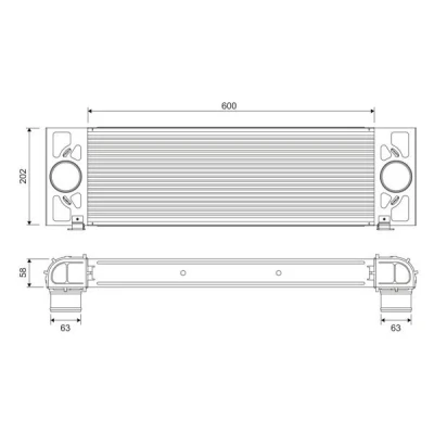 Imagem de VALEO 818376 Intercooler Alumínio sem sensor FORD: Transit Mk6 Camião de plataforma/Chassis
