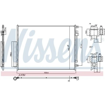 Imagem de NISSENS 940972 Condensador com secador R1234yf