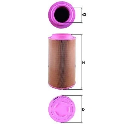 Imagem de MAHLE ORIGINAL LX 2020 Filtro de ar 401,0 197,0 Cartucho filtrante