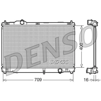 Imagem de DENSO DRM51008 Radiador, arrefecimento do motor Alumínio 400 709 16