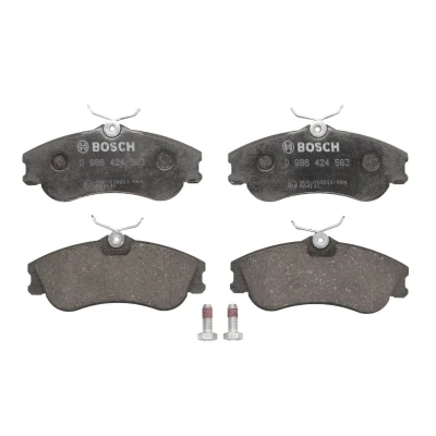 Imagem de BOSCH 0 986 424 583 Jogo de pastilhas para travão disco Baixo teor metálico com instruções montagem, chapa anti ruído, parafusos