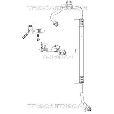 Imagem de TRISCAN 9010 28033 Conduta de alta/baixa pressão, ar condicionado do compressor para o condensador PEUGEOT: 308 SW 2