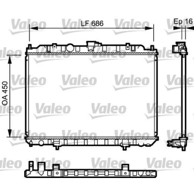 Imagem de VALEO 735063 Radiador, arrefecimento do motor Alumínio 450 688 16 com regulador líquido de refrigeração Aletas soldadas