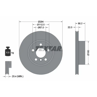 Imagem de TEXTAR 92327005 Disco de travão