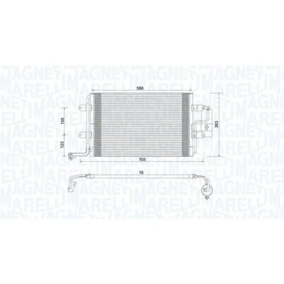 Imagem de Condensador, ar condicionado MAGNETI MARELLI 350203735000