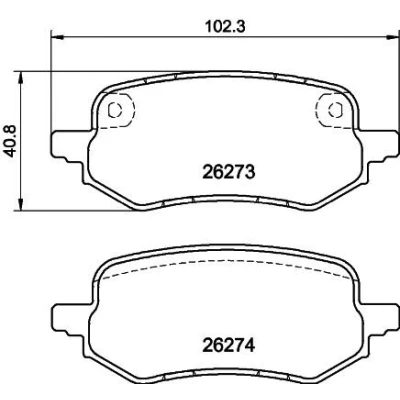 Imagem de HELLA 8DB 355 040 931 Jogo de pastilhas para travão disco FORD: Puma SUV