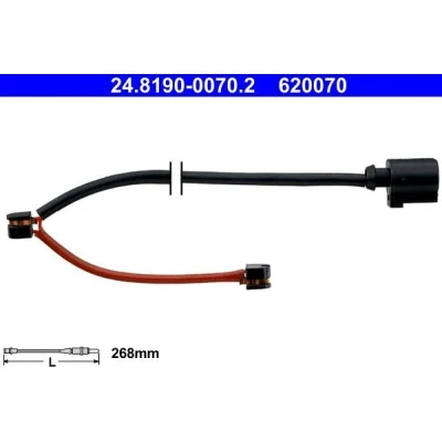 Imagem de ATE 24.8190 0070.2 Sensor de Desgaste Pastilha Freio PORSCHE: 718 Cayman Coupe