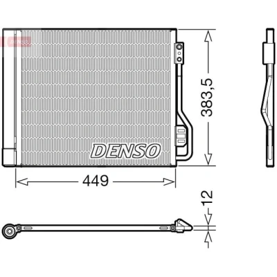 Imagem de DENSO DCN16002 Condensador com secador R 134a SMART: Fortwo II Coupe