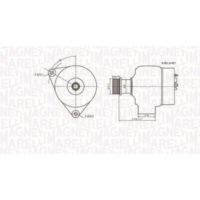 Imagem de MAGNETI MARELLI 063731138010 Alternador 12V 90A