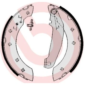 Imagem de BREMBO S 86 502 Maxilas de travão 203 38 com alavanca do mão