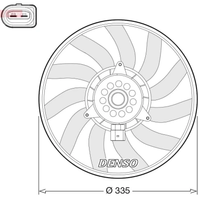 Imagem de DENSO DER02008 Ventilador de Radiador 12 AUDI: A6 C7 Avant