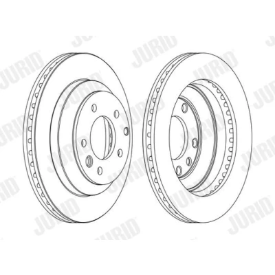Imagem de JURID 562393JC 1 Disco de travão 330 28 5 130 ventilado revestido sem parafusos VOLKSWAGEN: Touareg I, II, AUDI: Q7, PORSCHE: Cayenne