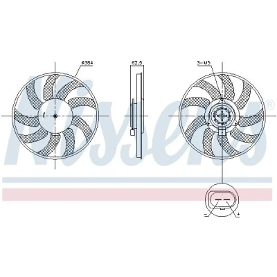 Imagem de NISSENS 850099 Ventilador de Radiador 400 12
