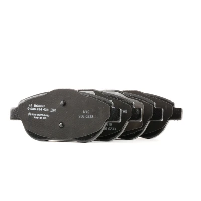 Imagem de BOSCH 0 986 494 438 Jogo de pastilhas para travão disco Baixo teor metálico com chapa anti ruído CITROËN: C3 II, DS3 Hatchback, C4 II Cactus