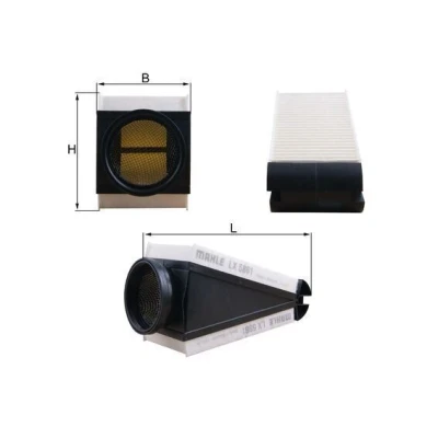 Imagem de MAHLE ORIGINAL LX 5861 Filtro de ar 1,4mm 108mm 261,5mm Cartucho filtrante MERCEDES BENZ: Classe C T modell, Sedan, GLC SUV
