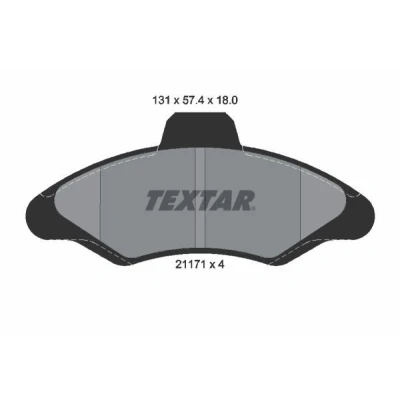 Imagem de TEXTAR 2117105 Jogo de pastilhas para travão disco não preparado indicador aviso desgaste FORD: Escort 5, 6, 6 Kombi