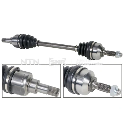 Imagem de SNR DK66.022 Veio de transmissão Eixo dianteiro, lado esquerdo 636mm CITROËN: C2 Hatchback, C3 I PEUGEOT: 1007 Hatchback